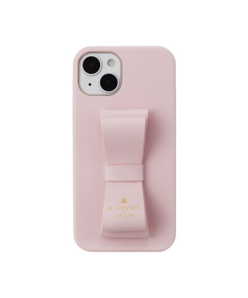 LANVIN en Bleu （ランバンオンブルー） Slim Wrap Case Stand & Ring Ribbon for iPhone 14 [ Sakura Pink ]