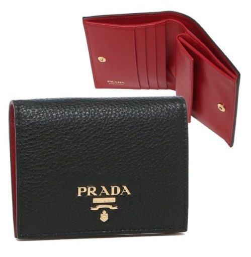 プラダ 折り財布 レディース PRADA 1MV204 2BG5 F0LJ4 ブラック